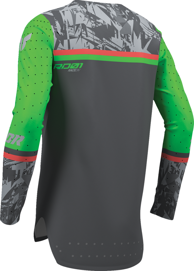 THOR Youth Sportmode Punk'd Jersey - Charcoal/Green - Medium 2912-2734