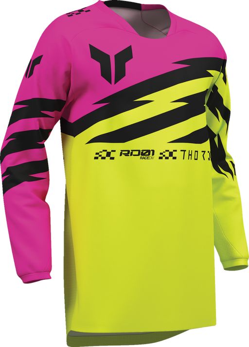 THOR Youth Launchmode Shockie Jersey - Acid/Fuchsia - XL 2912-2742