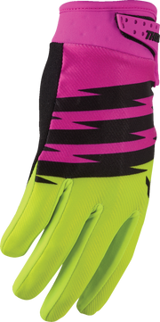 THOR Youth Launchmode Shockie Gloves - Acid/Fuchsia - Medium 3332-2308
