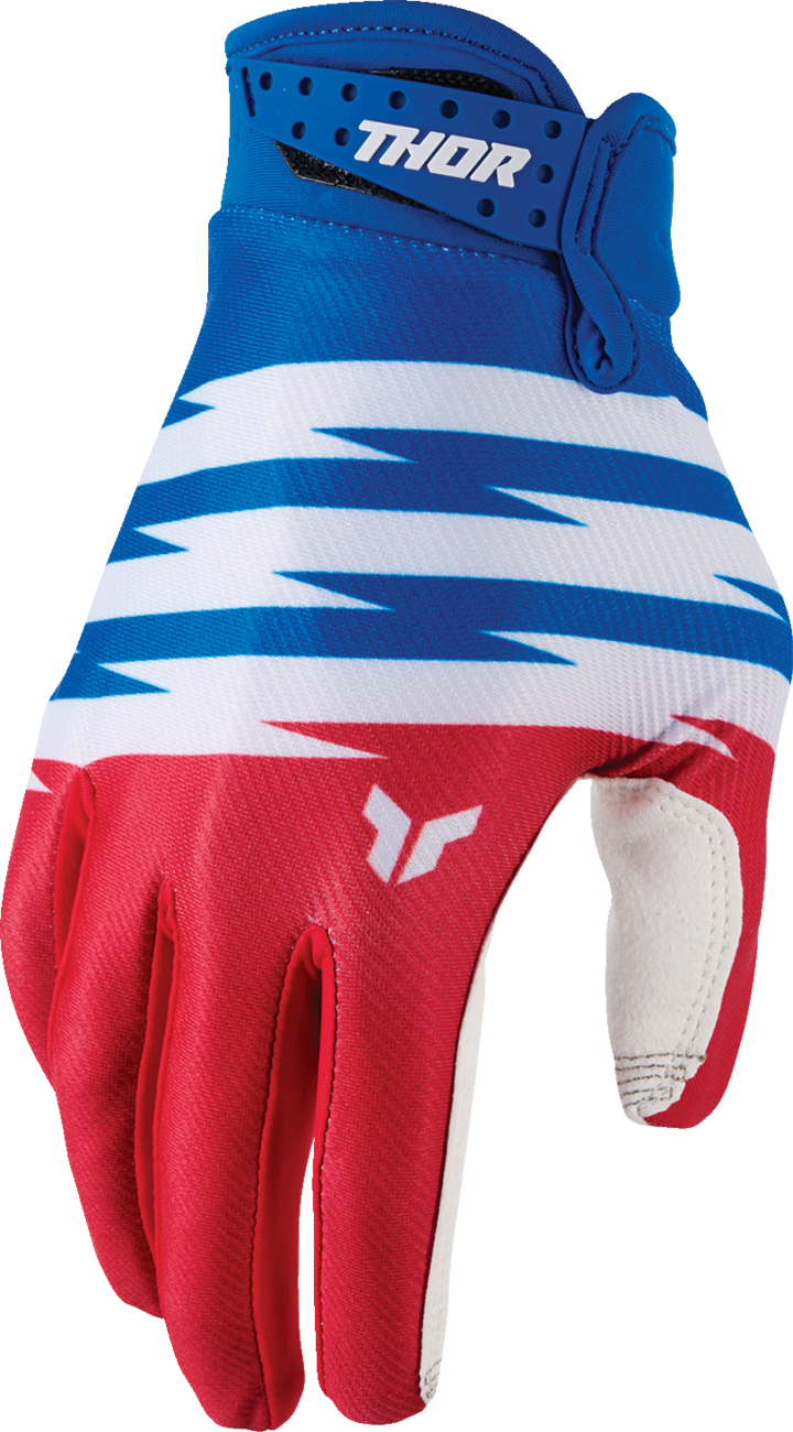 THOR Youth Launchmode Shockie Gloves - Red/Blue - 2XS 3332-2310