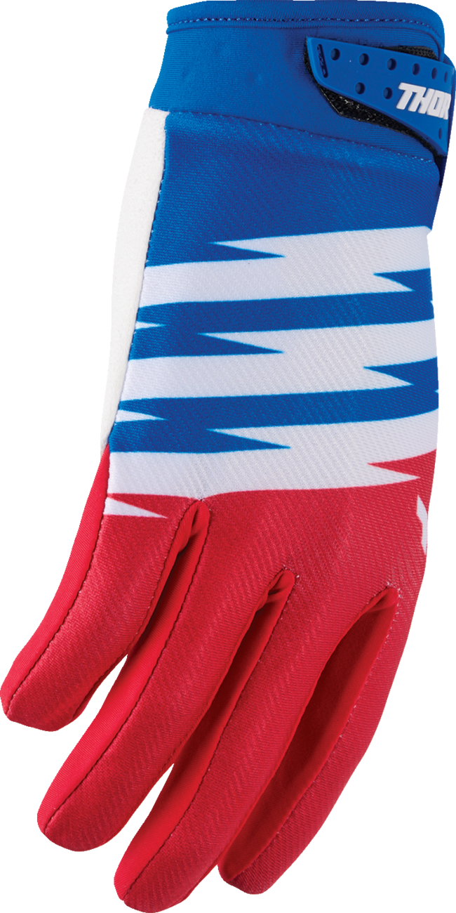 THOR Youth Launchmode Shockie Gloves - Red/Blue - 2XS 3332-2310