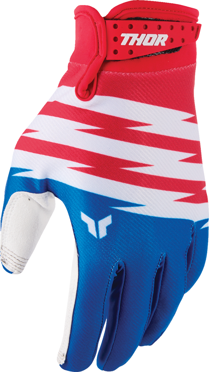 THOR Youth Launchmode Shockie Gloves - Red/Blue - 2XS 3332-2310