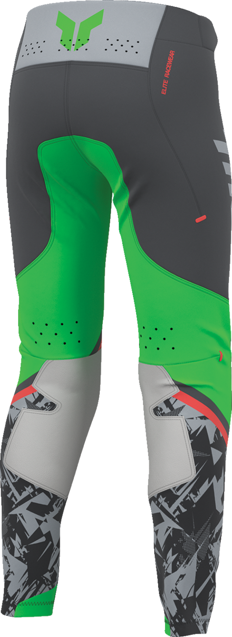 THOR Youth Sportsmode Punk'd Pants - Charcoal/Green - US 24 2903-2735