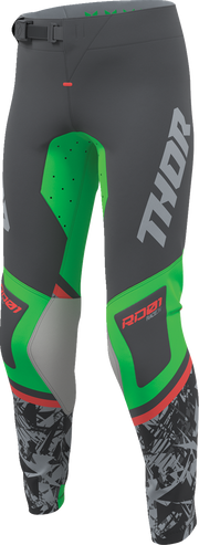 THOR Youth Sportsmode Punk'd Pants - Charcoal/Green - US 24 2903-2735