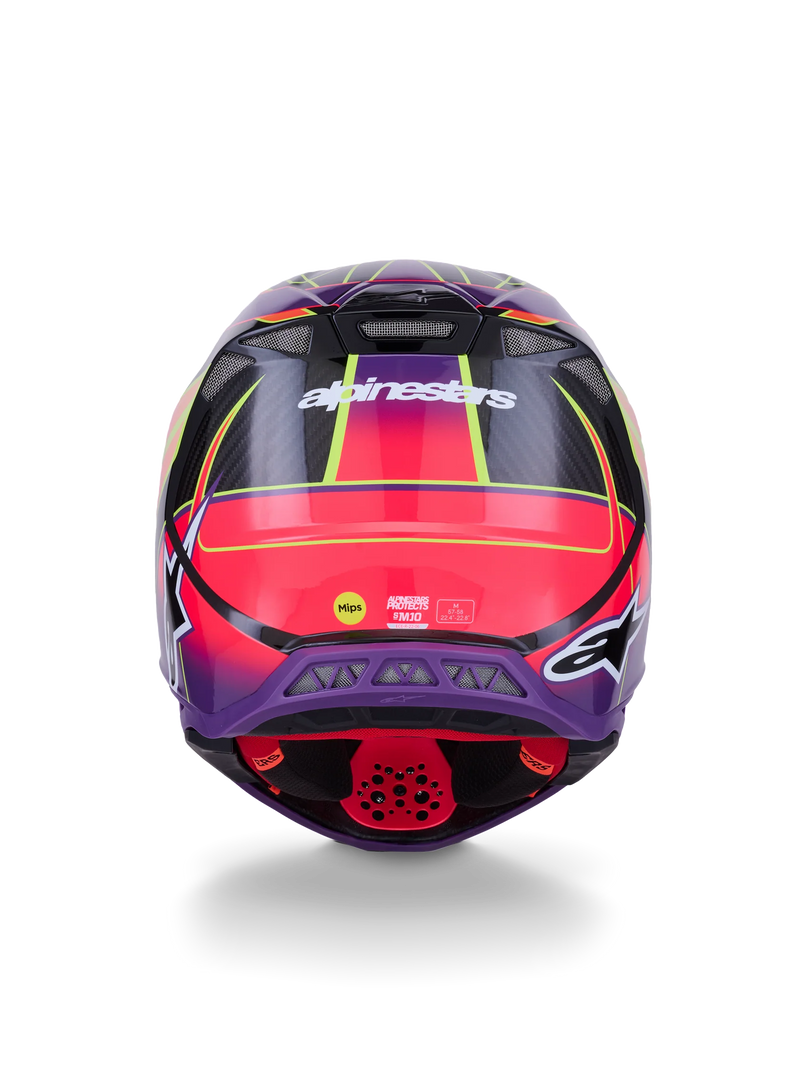 Alpinestars Supertech M10 Era Helmet - Pink/Violet/Yellow Fluo Glossy MX26