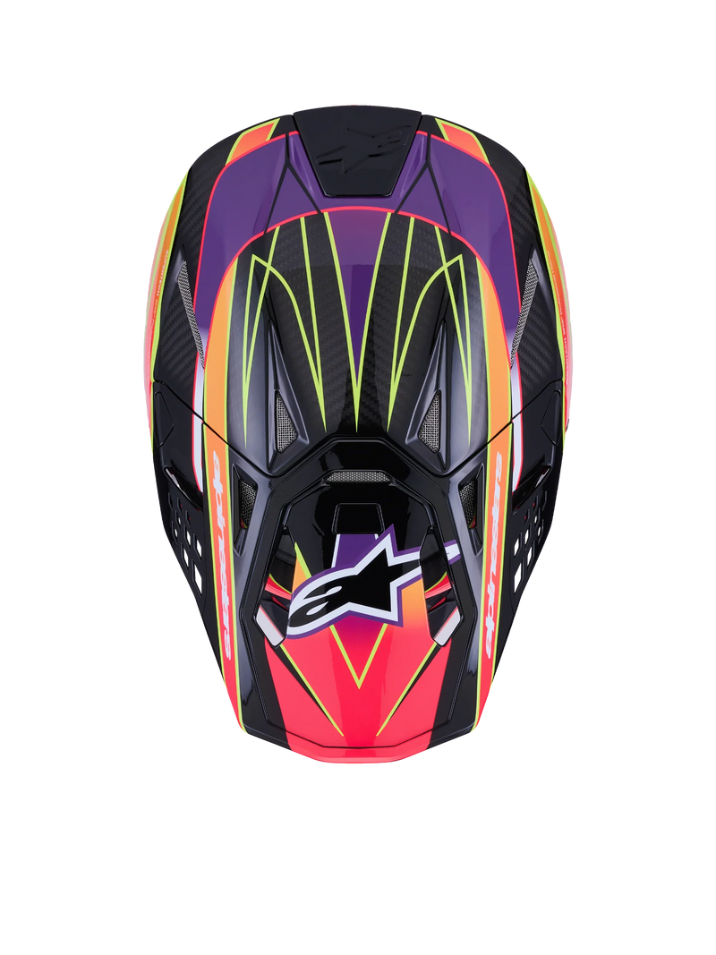 Alpinestars Supertech M10 Era Helmet - Pink/Violet/Yellow Fluo Glossy MX26