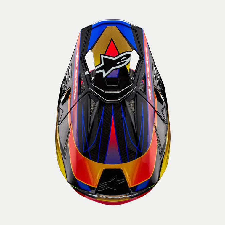 Alpinestars Supertech M10 Era Helmet - Blue/Red/Yellow Fluo Glossy MX26