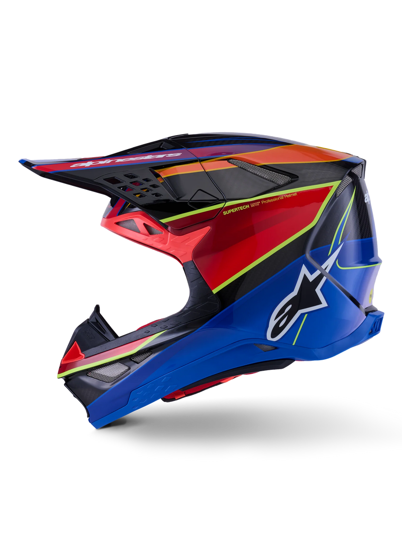 Alpinestars Supertech M10 Era Helmet - Blue/Red/Yellow Fluo Glossy MX26