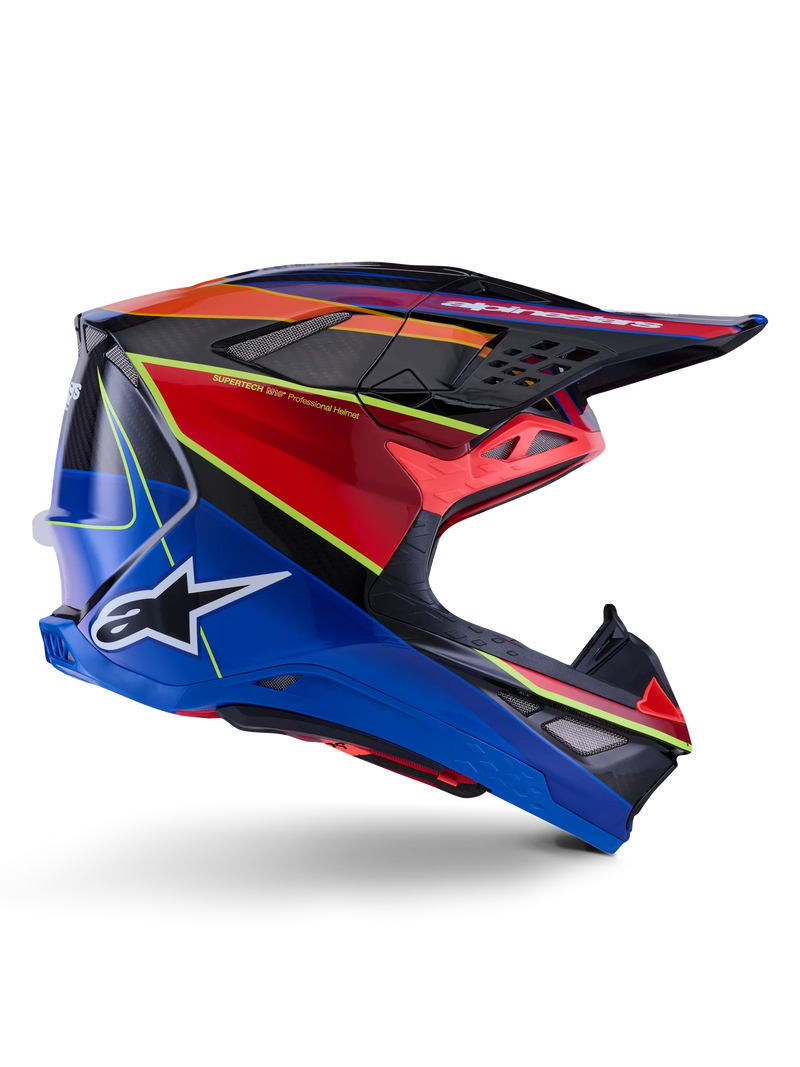 Alpinestars Supertech M10 Era Helmet - Blue/Red/Yellow Fluo Glossy MX26