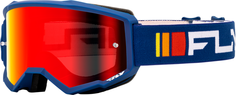 Youth Zone Goggle Navy/White W/ Red Mirror/Smoke Lens