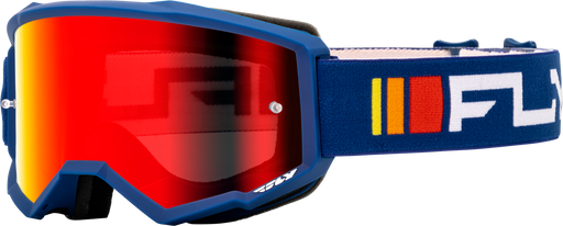 Youth Zone Goggle Navy/White W/ Red Mirror/Smoke Lens