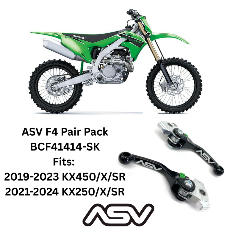 ASV F4 Series Brake & Clutch Lever Pair Pack - KX 250/450