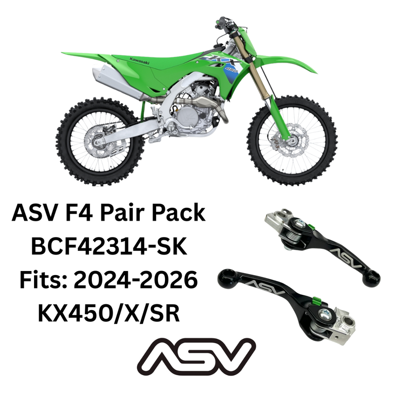 ASV F4 Series Brake & Clutch Lever Pair Pack - 24-26 KX450/X/SR