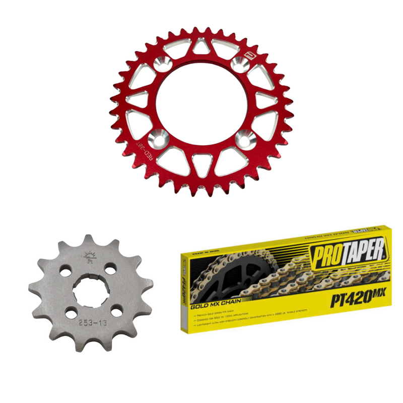 Privateer Mx Chain & Sprocket Kit RED - CRF110