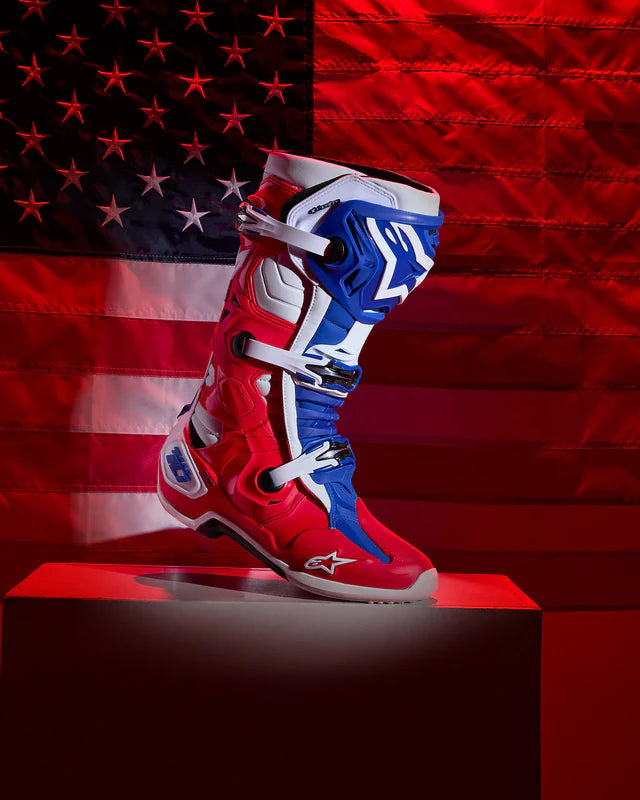 Alpinestars Limited Edition Tech 10 Fortitude Boots - Bright Red/White/Blue