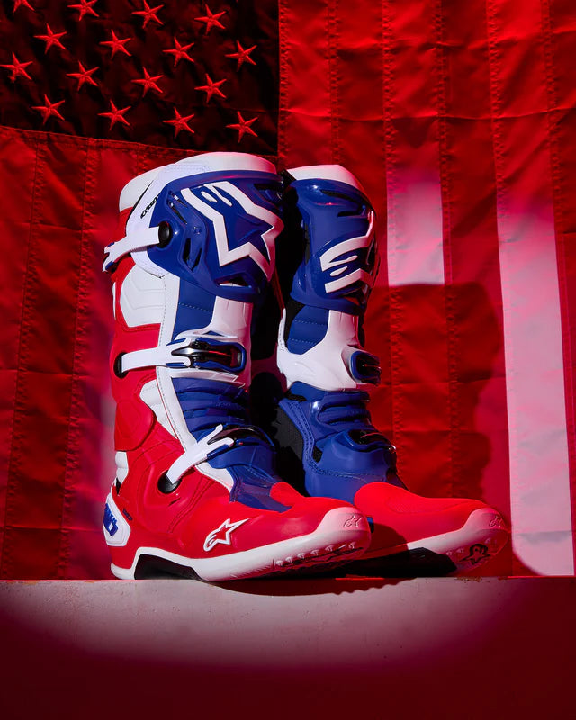 Alpinestars Limited Edition Tech 10 Fortitude Boots - Bright Red/White/Blue