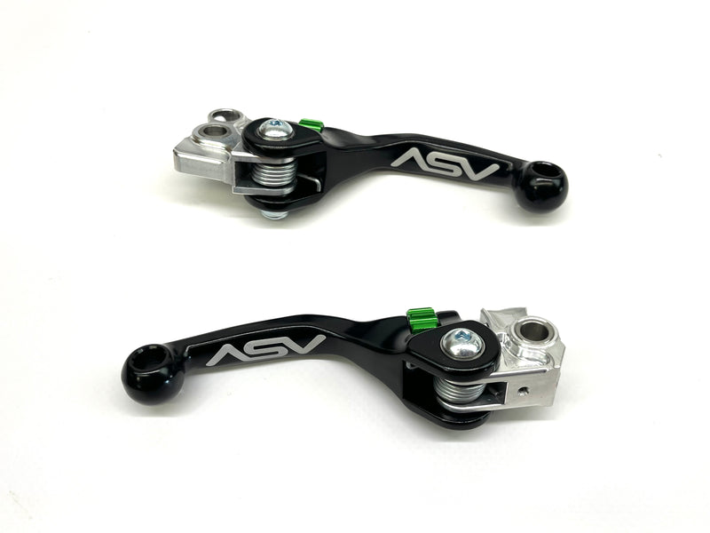 2024 2025 2026 KX450 ASV F4 Levers Black / Green shorty