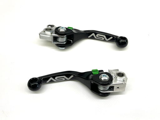 2024 2025 2026 KX450 ASV F4 Levers Black / Green shorty