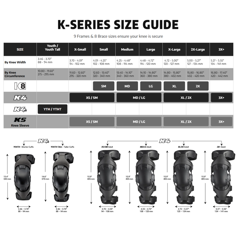 Pod MX K4 2.0 Knee Brace Pair