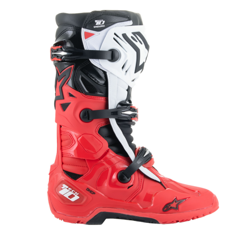 Alpinestars Tech 10 Enduro Boots - Bright Red/Black/White MX25