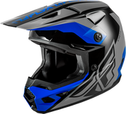 Kinetic Crest Helmet Grey/Black/Blue 2x
