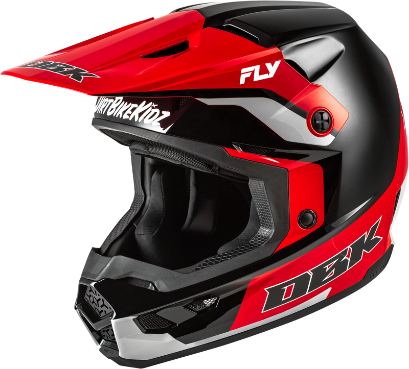 Kinetic Dbk Helmet Black/Red/Grey Xs