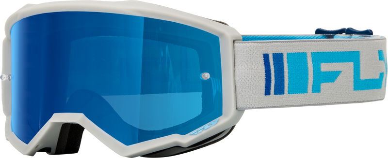 Youth Zone Goggle Silver/Blue W/ Dark Blue Mirror/Smoke Lens