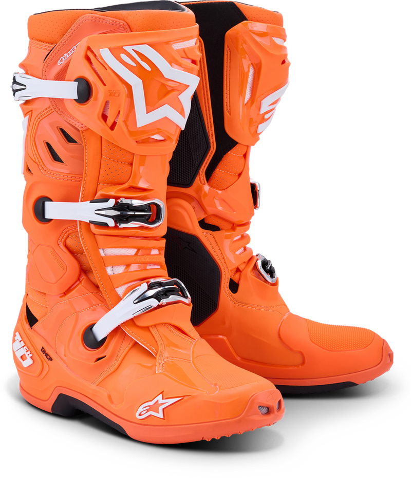 Alpinestars Tech 10 Supervented Boots - Orange Fluo/Black/White - MX26