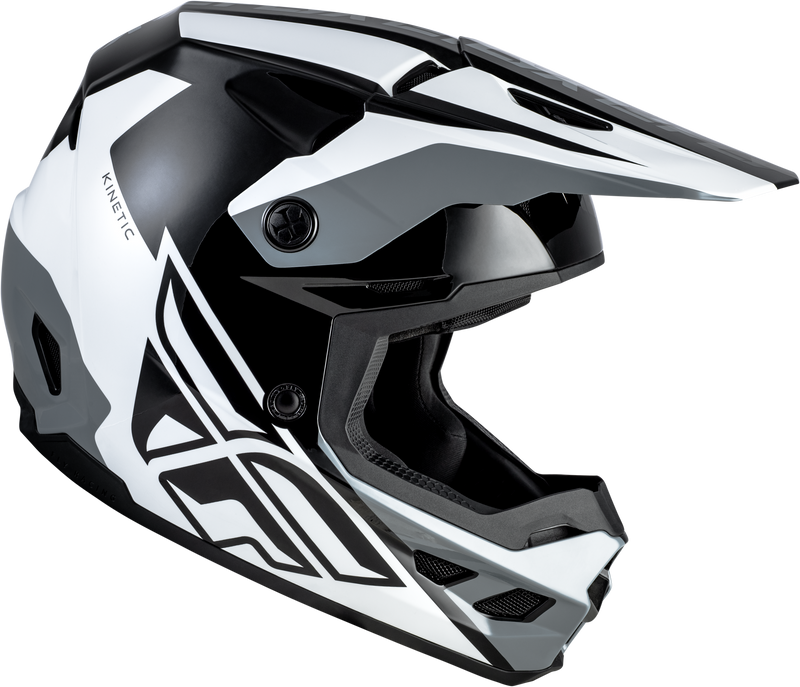 Kinetic Crest Helmet Black/White/Grey 2x