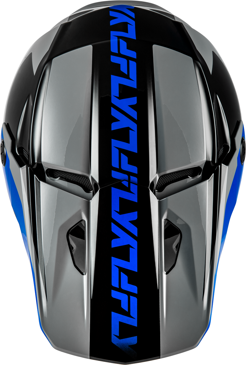 Kinetic Crest Helmet Grey/Black/Blue 2x