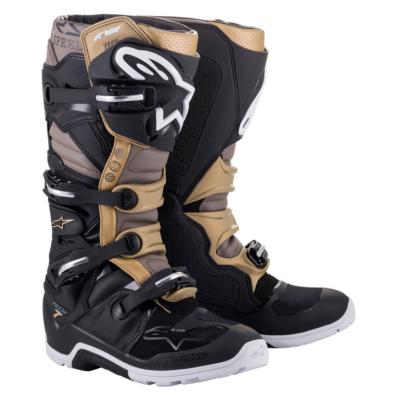 Alpinestars Tech 7 Enduro Drystar Boots - Black/Gray/Gold - CLOSEOUT