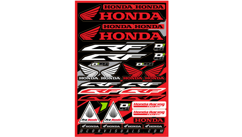 D'COR Decal Sticker Sheet - Honda