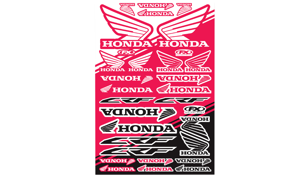 Factory Effex Decal Sticker Sheet - Honda — Privateer Mx Supply